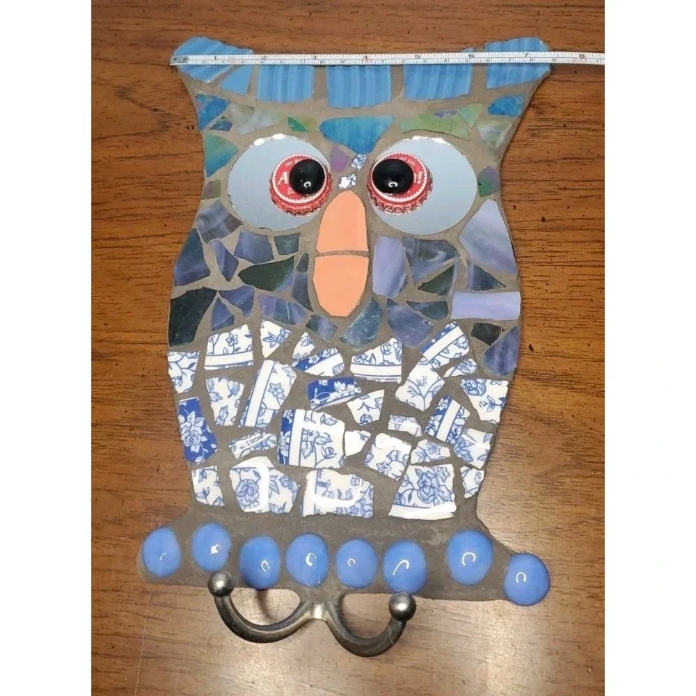 Mosaic Owl Wall Hang With Hook